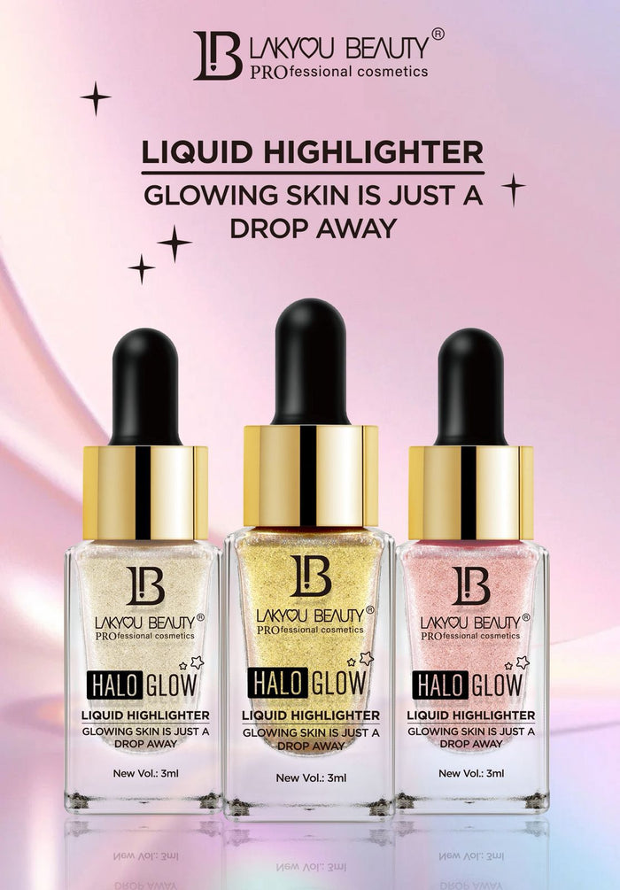 Lakyou Beauty Halo Glow Liquid Highlighter – 3ml | Radiant Glowing Skin