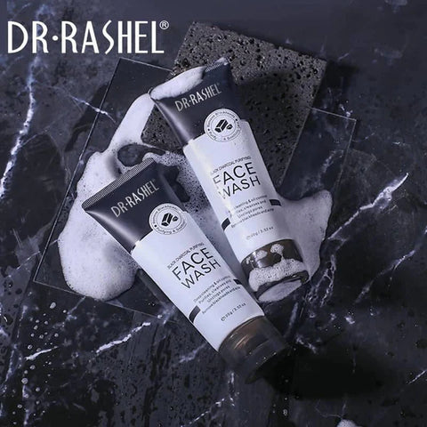 Dr.Rashel Black Charcoal Purifying Face Wash 100g – Deep Cleansing, Detox & Blackhead Removal